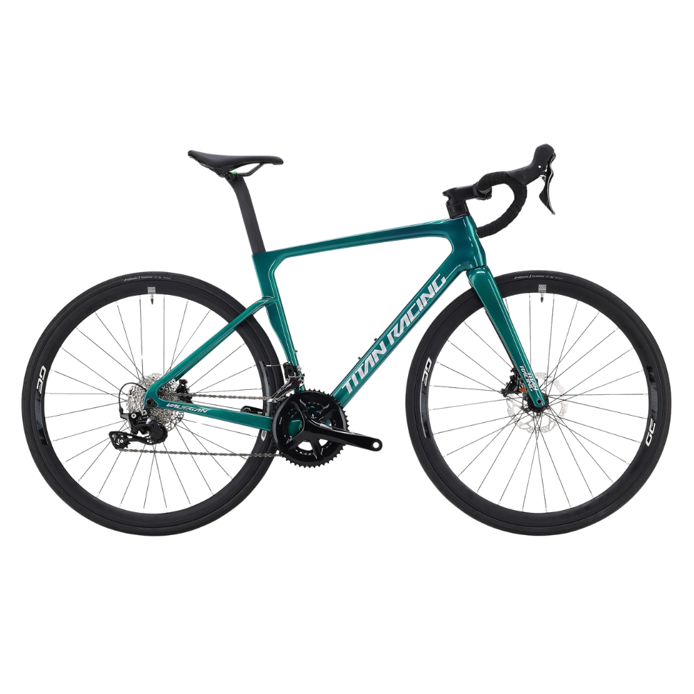 Titan Racing Valerian Carbon Expert road bike with lightweight carbon frame, carbon fork and 22-speed MicroSHIFT Centos drivetrain